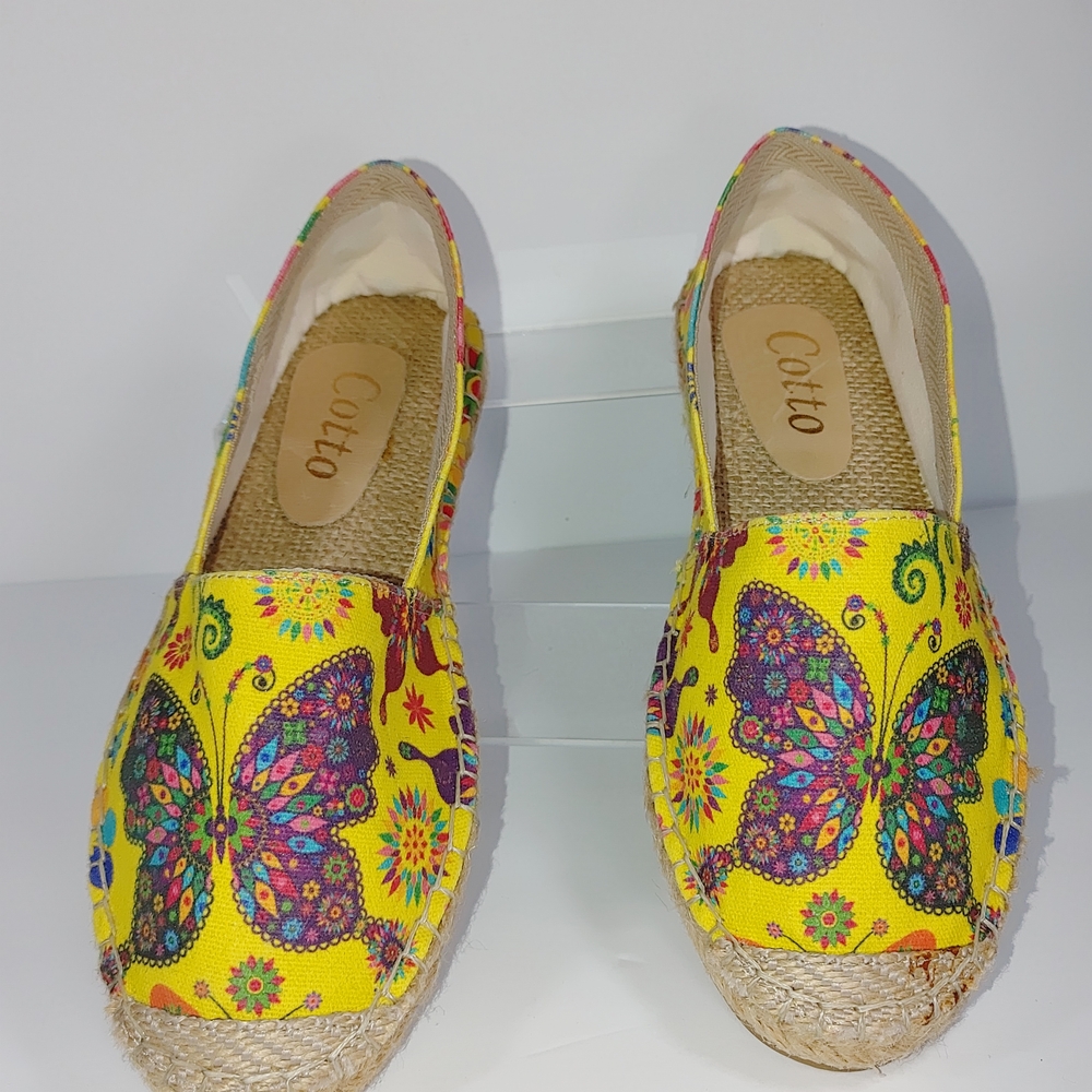 COTTO Women's Yellow Butterfly Espadrilles - Picture 6 of 9
